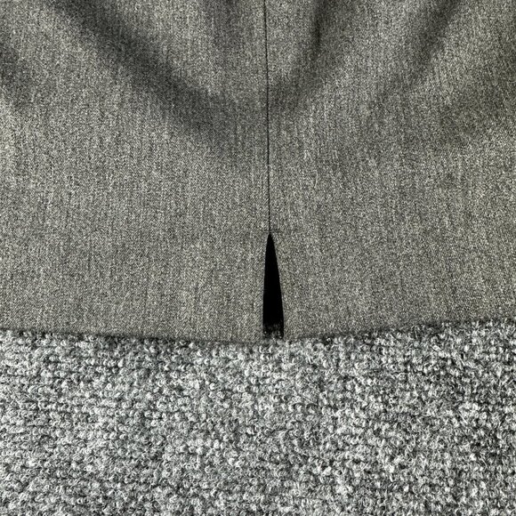 Express Skirt Womens 4 Pencil Gray Stretch Lined Side Zip Back Vent Business - Picture 8 of 8